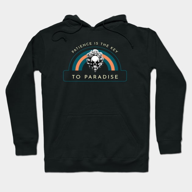 Patience Is The Key To Paradise Skull Clown Hoodie by Evokative Wear